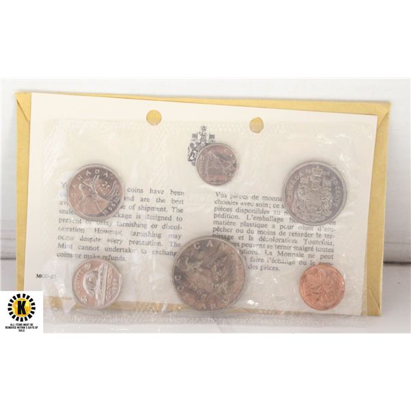 1968 UNCIRCULATED 6 COIN SET INCL CANOE DOLLAR