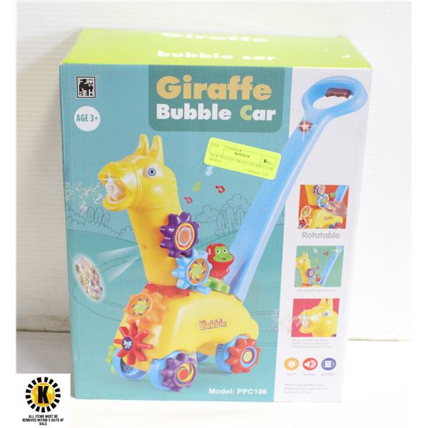 NEW SEALED GIRAFFE BUBBLE CAR MODEL