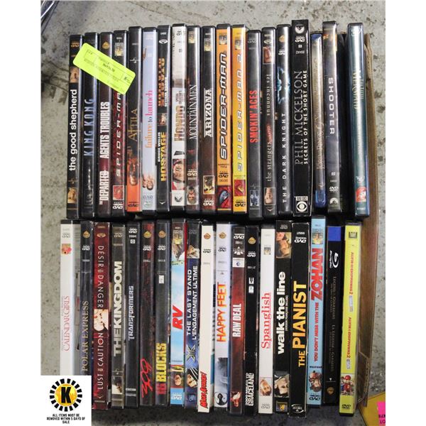 40 DVDS ASSORTED TITLES