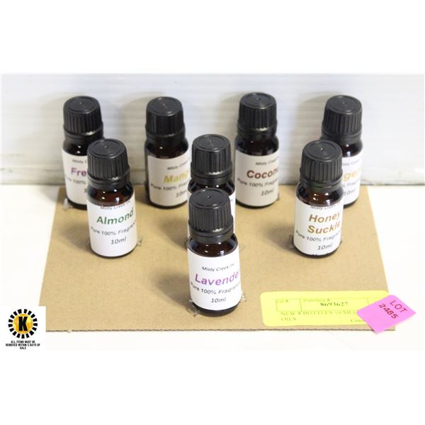 NEW 8 BOTTLES 10 ML FRAGRANCE OILS