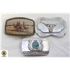Image 1 : LOT OF 3 BELT BUCKLES