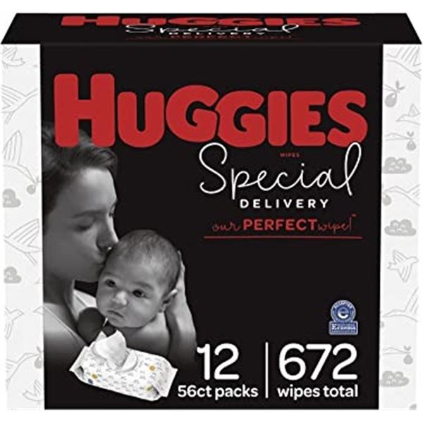 NEW REPACK CASE OF 12 PACKS OF HUGGIES SPECIAL