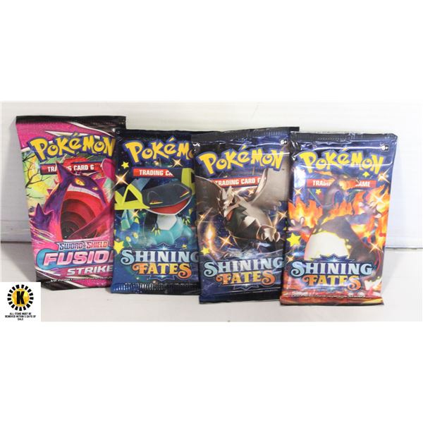 4 VARIOUS POKEMON NEW SEALED BOOSTER PKS