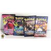 Image 1 : 4 VARIOUS POKEMON NEW SEALED BOOSTER PKS