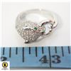 Image 1 : 925 SILVER STAMPED LION GEMSTONE RING