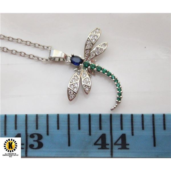 DRAGONFLY GEMSTONE TYPE NECKLACE