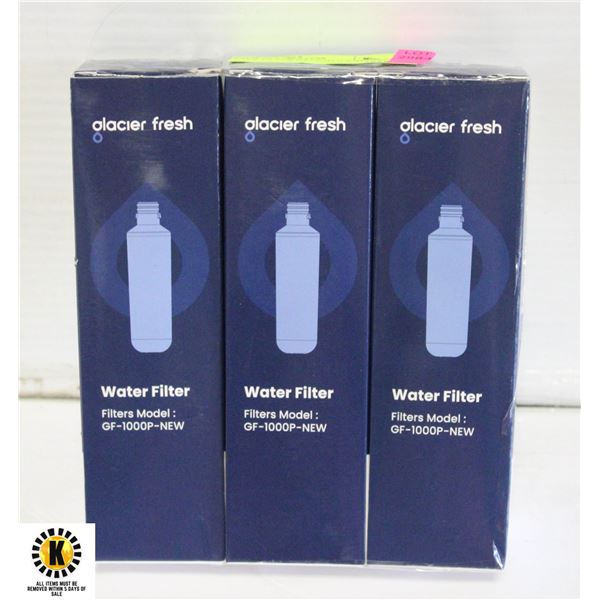 3 PACK GLACIER FRESH ICE MAKER WATER FILTER GF