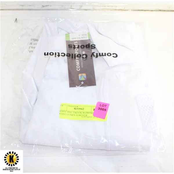 WHITE SML TIKTOK WOMENS HIGH WAIST COMFY FOREVER