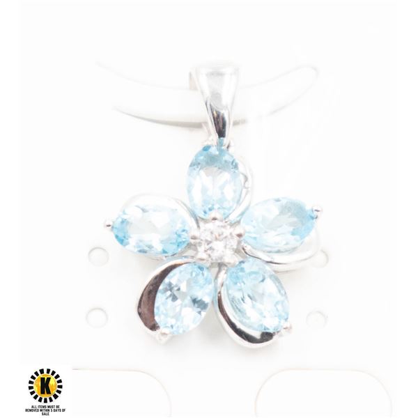 #78-SKY BLUE TOPAZ PENDANT