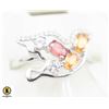Image 1 : #153-HEATED YELLOW & PINK & CZ SAPPHIRE RING SIZE