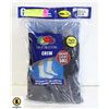 Image 1 : BLACK CREW SOCK 12-16 SIZE 6-PACK