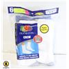 Image 1 : WHITE CREW SOCKS 12-16 SIZE 6-PACK