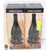 Image 1 : 2 HOME ACCENTS PATIO WINE BOTTLE TEA-LIGHT HOLDER