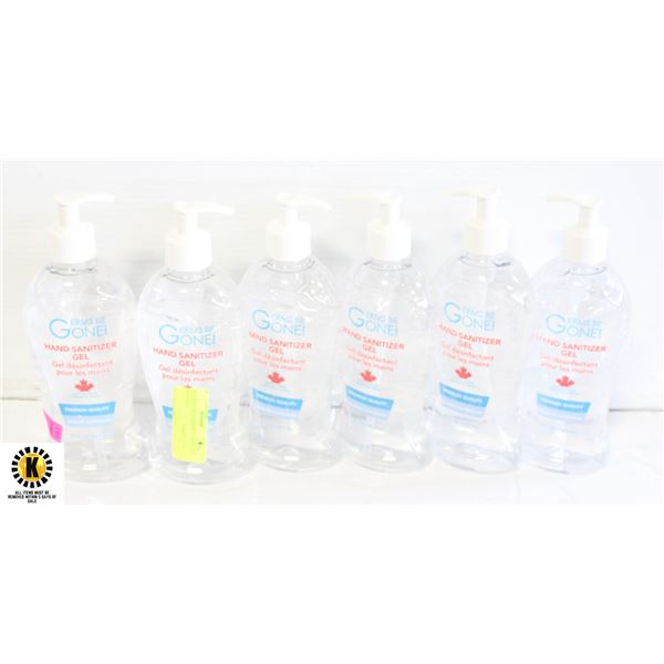 6 BOTTLES OF GERM BE GONE HAND SANITIZER