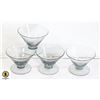 4 SMOKE GLASS INTAGE DESERT GLASSES