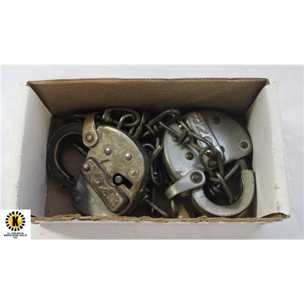 2 PCS VINTAGE CNR SWITCH LOCK WITH CHAIN