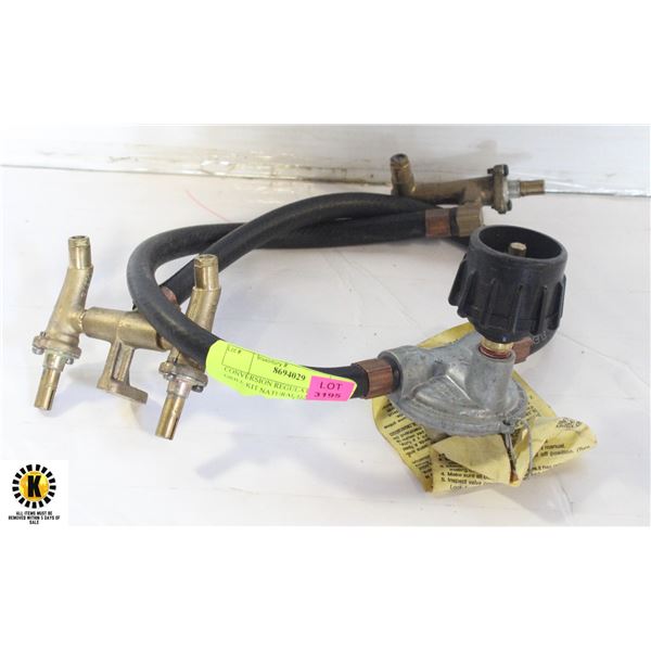 CONVERSION REGULATOR BBQ GRILL KIT NATURAL GAS TO
