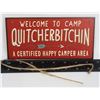 Image 1 : NEW LIGHT WEIGHT WOOD "WELCOME TO CAMP