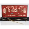 Image 1 : NEW LIGHT WEIGHT WOOD "WELCOME TO CAMP