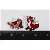 NEW SET OF FOX AND THE HOUND THEME LAPEL PINS