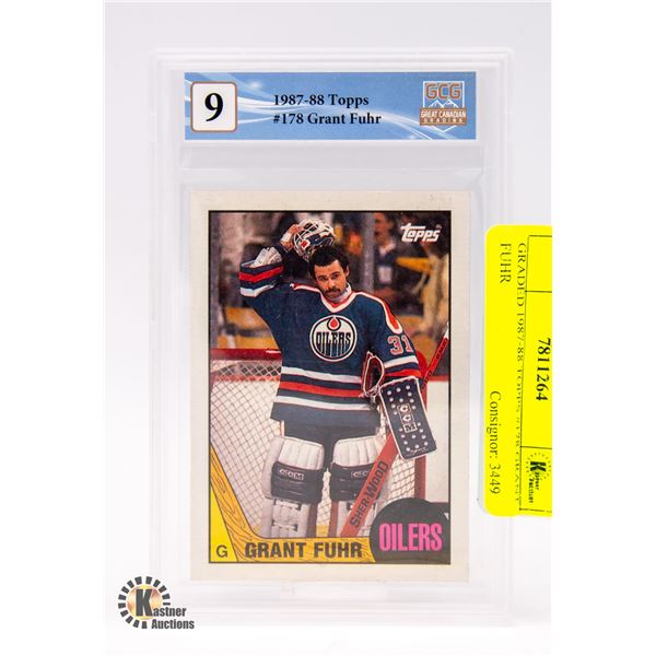 GRADED 1987-88 TOPPS #178 GRANT FUHR