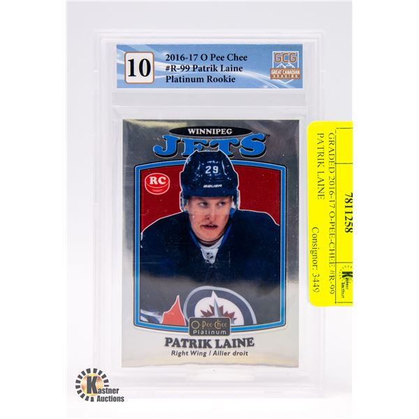 GRADED 2016-17 O-PEE-CHEE #R-99 PATRIK LAINE