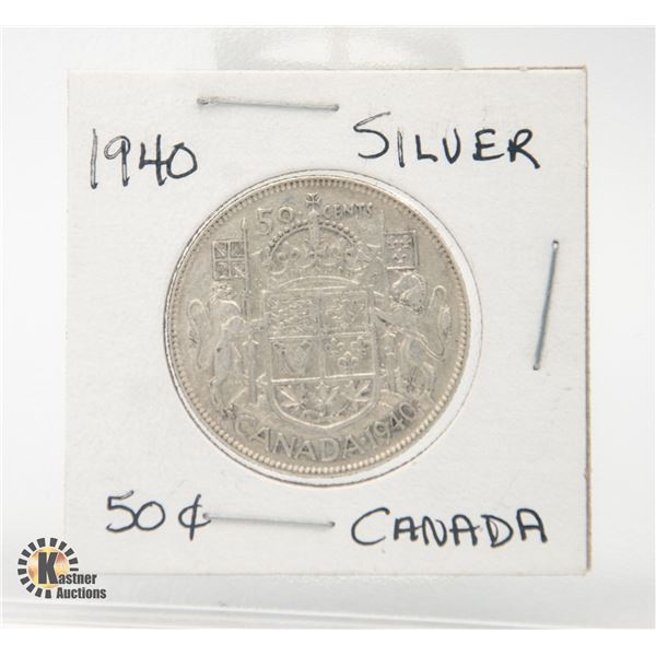 1940 SILVER 50 CENT COIN