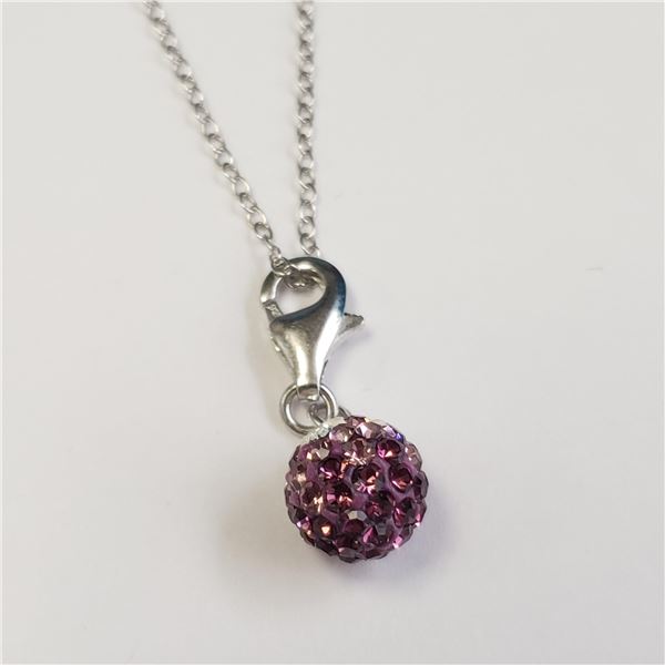 BZ1666-90 SILVER CZ 16"  NECKLACE