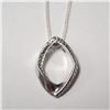 Image 1 : BZ1666-86 SILVER DIAMOND 16" NECKLACE