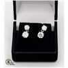 Image 1 : STAMPED .925 2 STONE MOISSANITE EARRINGS
