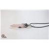 Image 1 : NEW POLISHED ROSE QUARTZ GEMSTONE POINT PENDANT