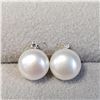 Image 1 : BZ1666-89 14K FRESH WATER PEARL DIAMOND EARRINGS