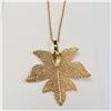 Image 1 : BZ1666-87 NATURAL LEAF GOLD PLATED NECKLACE