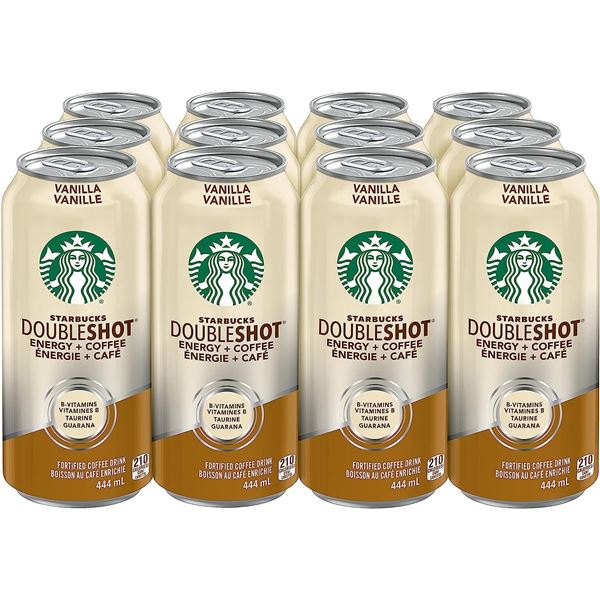 NEW CASE OF 12 STARBUCKS DOUBLE SHOT VANILLA