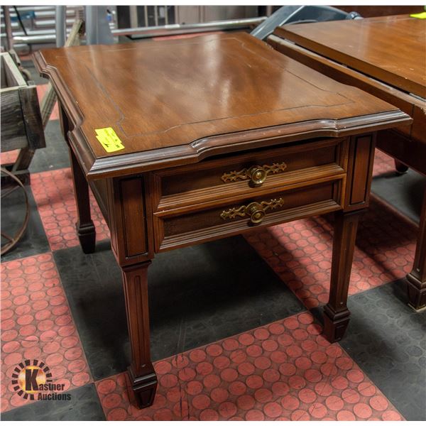 WOODEN END TABLE