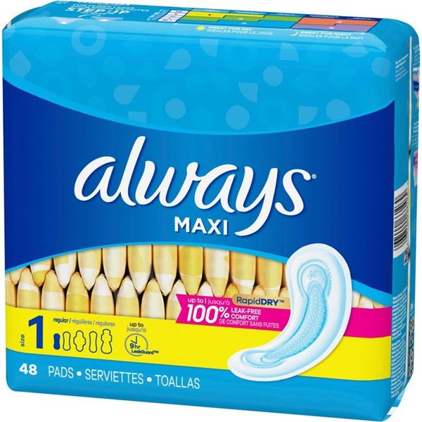 48 NEW ALWAYS MAXI PADS