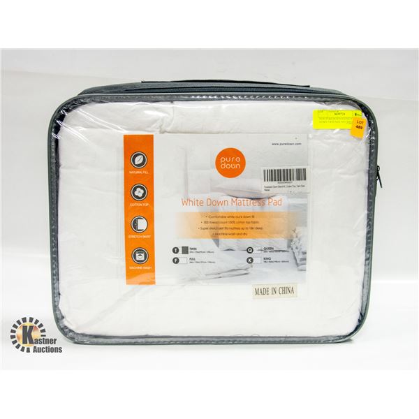 NEW PURE DOWN BLEND WHITE DOWN TWIN SIZE MATTRESS