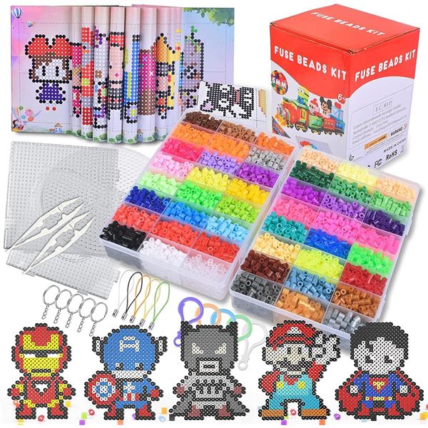 NEW KUMAN FUSE BEADS KIT WITH ALL ACCESSORIES, 5MM