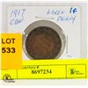 Image 1 : 1917 CANADIAN LARGE PENNY