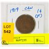Image 1 : 1919 CANADIAN LARGE PENNY