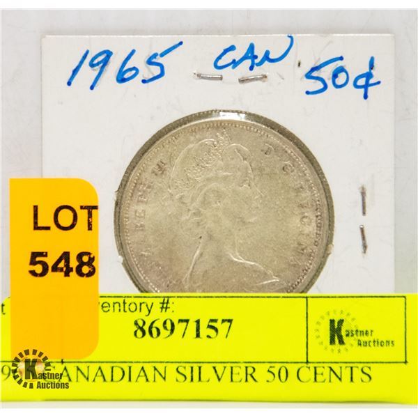 1965 CANADIAN SILVER 50 CENTS