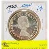 Image 2 : 1963 CANADIAN SILVER DOLLAR COIN