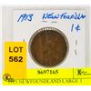 Image 1 : 1913 NEWFOUNDLAND LARGE 1 CENT