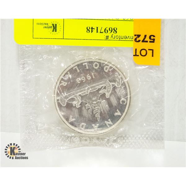 PROOF 1963 CANADIAN SILVER DOLLAR