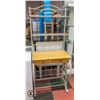 Image 1 : WOOD AND METAL BAKERS RACK