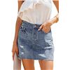 Image 1 : NEW HERBATOMIA WOMEN'S BLUE RIPPED SHORT DENIM
