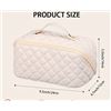 Image 1 : NEW LARGE CAPACITY PFF-WHITE MAKEUP BAG