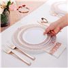 Image 3 : NEW 150 PIECE ROSE GOLD PARTY TABLE SERVICE SET