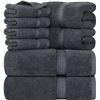 Image 1 : NEW UTOPIA TOWELS 600 GSM 8PCS LUXURY TOWEL SET
