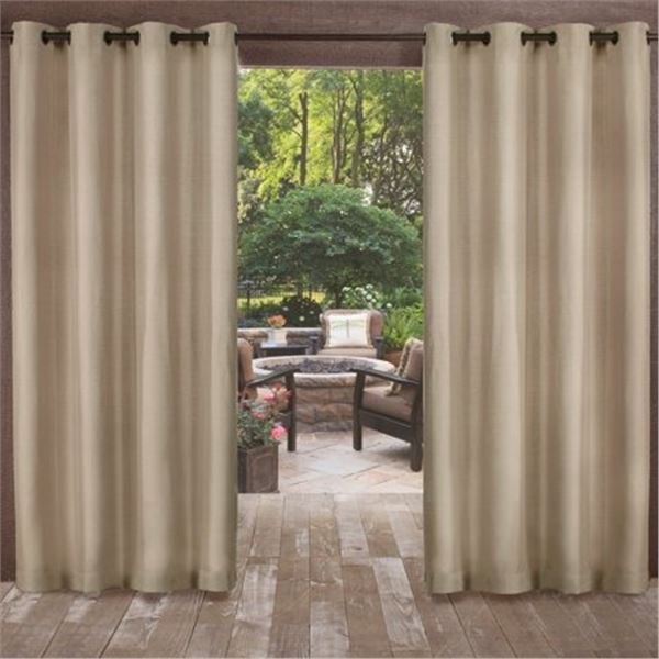 NEW EXCLUSIVE HOME BISCAYNE SAND GROMMET CURTAINS